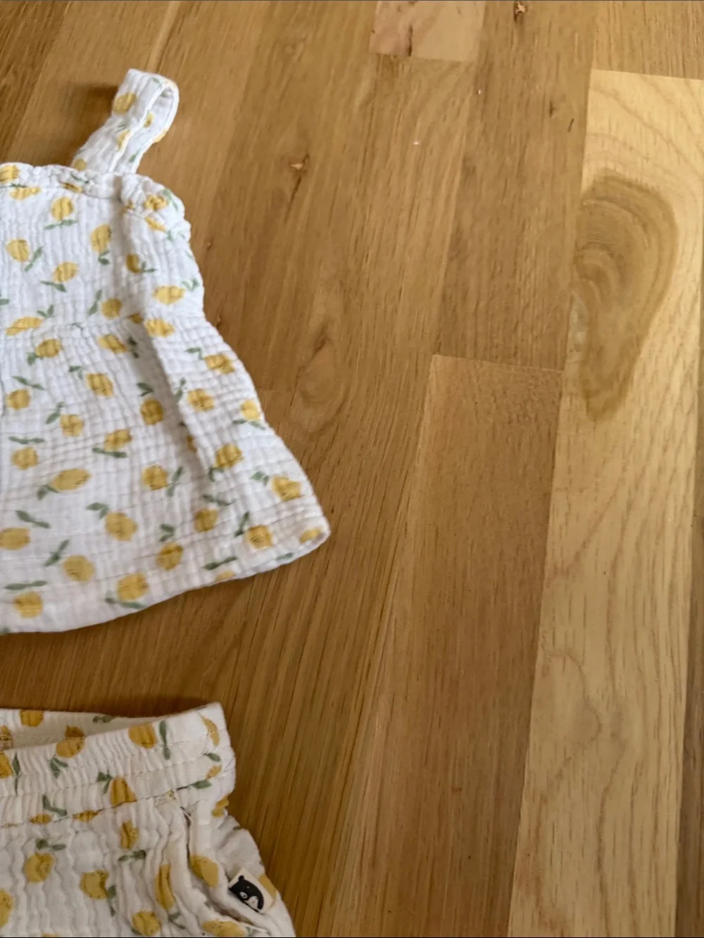 Girls' Lemon Print Tank & Shorts Set - Yellow
